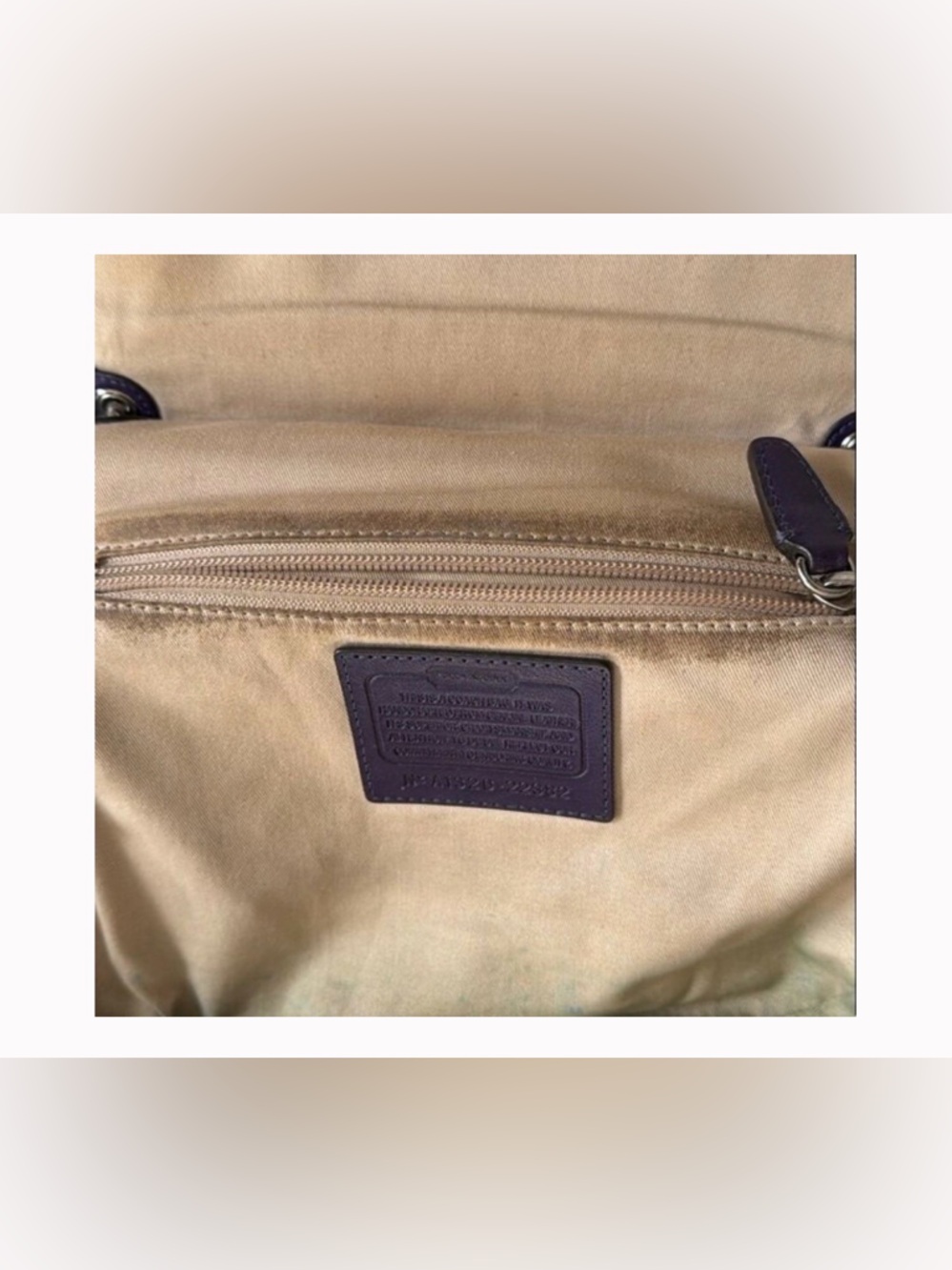 Vintage Coach Purple Women's Bag - Picture 9 of 11